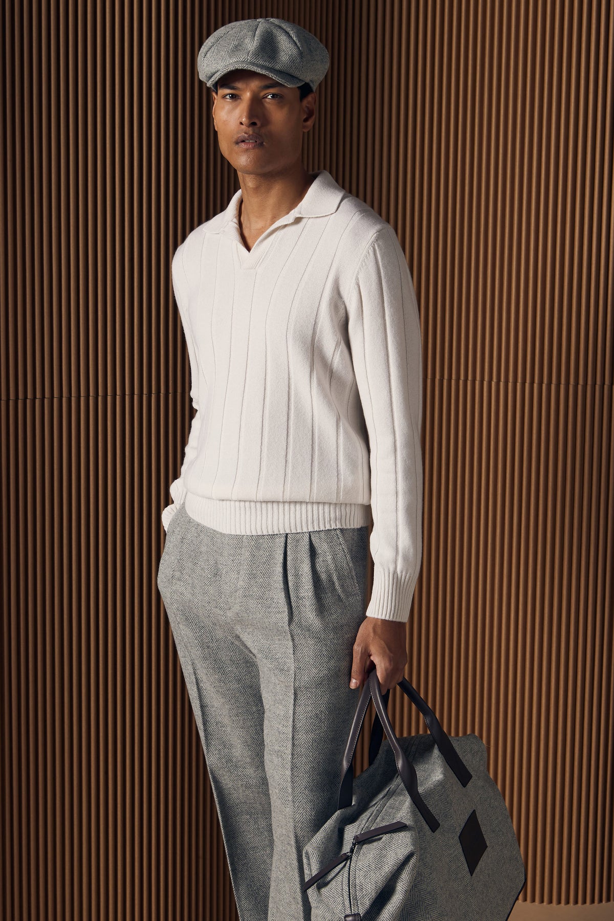 Polo Skipper a Coste Misto Cashmere