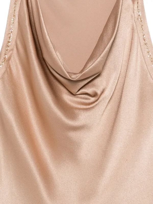 Top Asimmetrico Con Dettaglio Paillettes