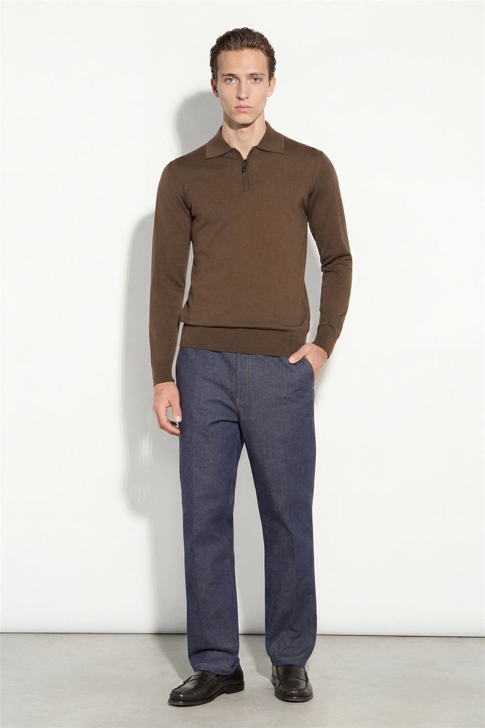 Maglia con Colletto e Zip in Finezza 16