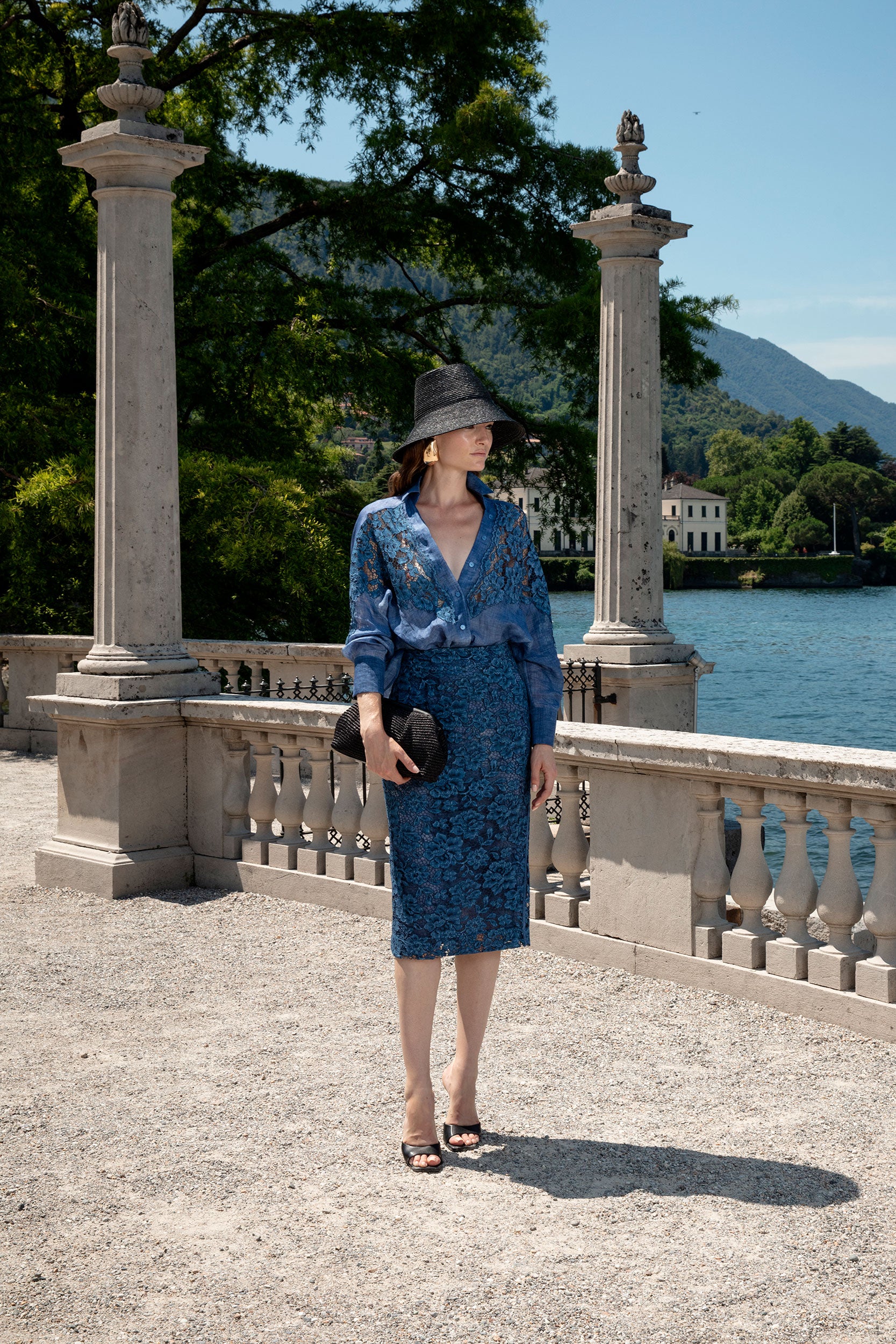 Camicia In Cotone e Pizzo