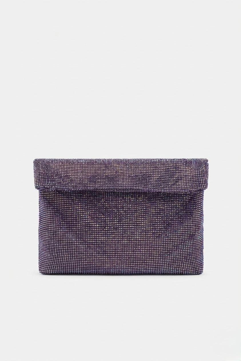 Borsa-Clutch Strass Con Chiusura Calamitata