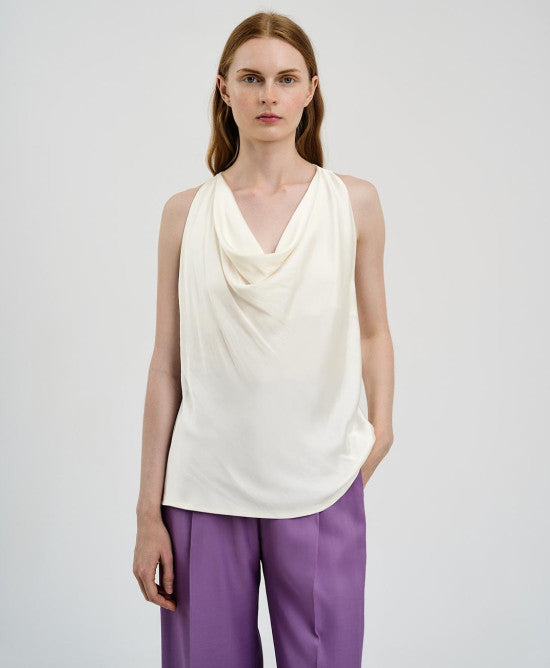 Top drappeggiato