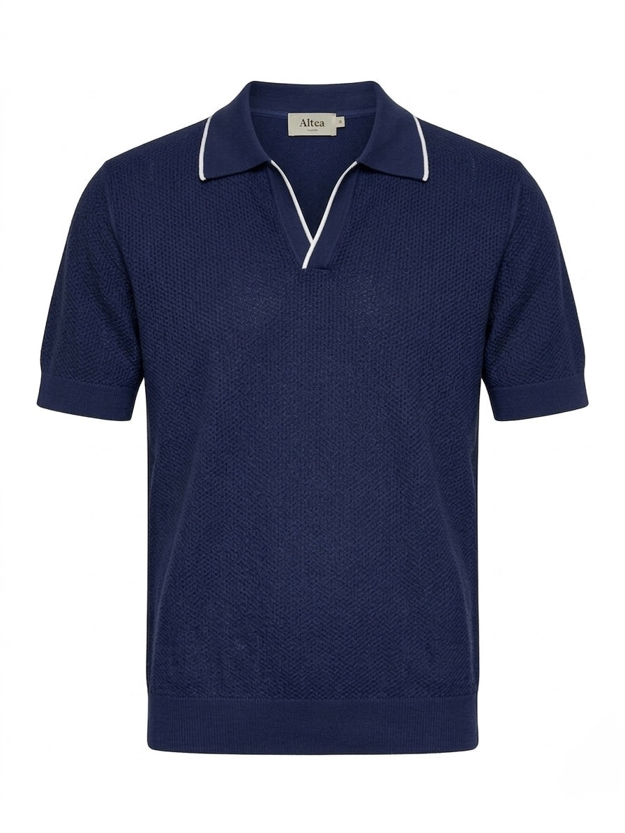 Polo In Filo di Cotone Microtramato