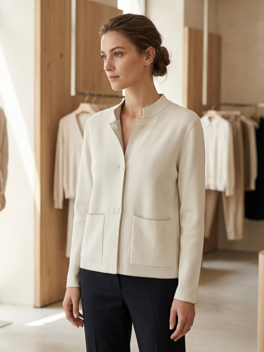 Giacca Coreana Reversibile Seta e Lurex