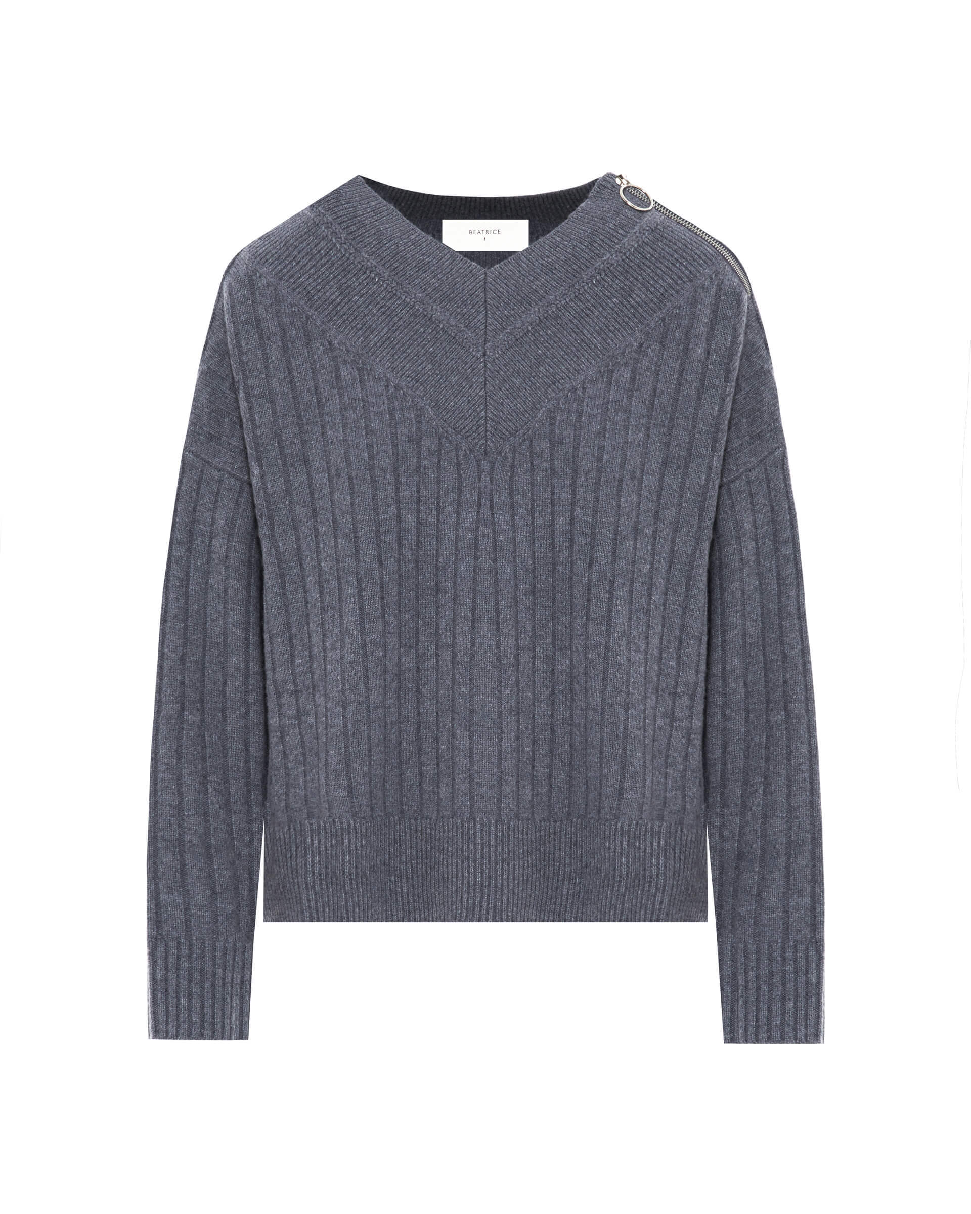 MAGLIA A COSTE CON SCOLLO A V