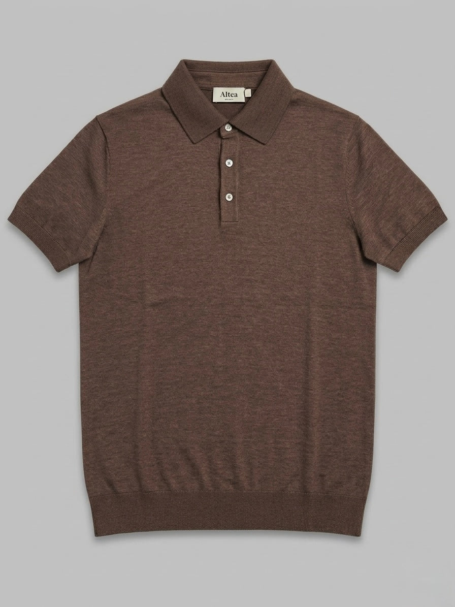 Polo Jersey Lyocell Con Brodi a Coste