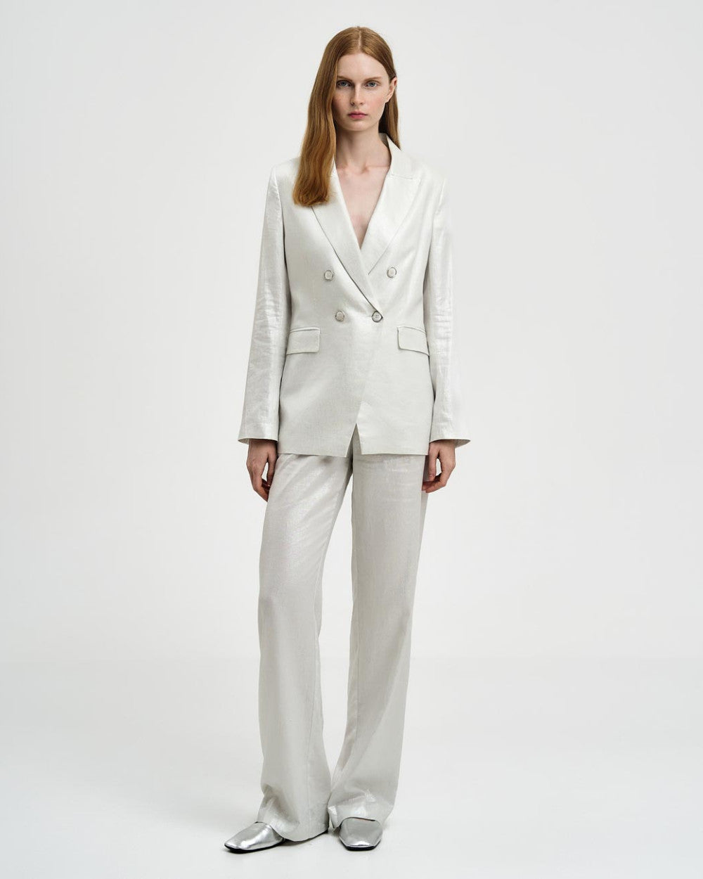 Pantaloni dritti luccicanti