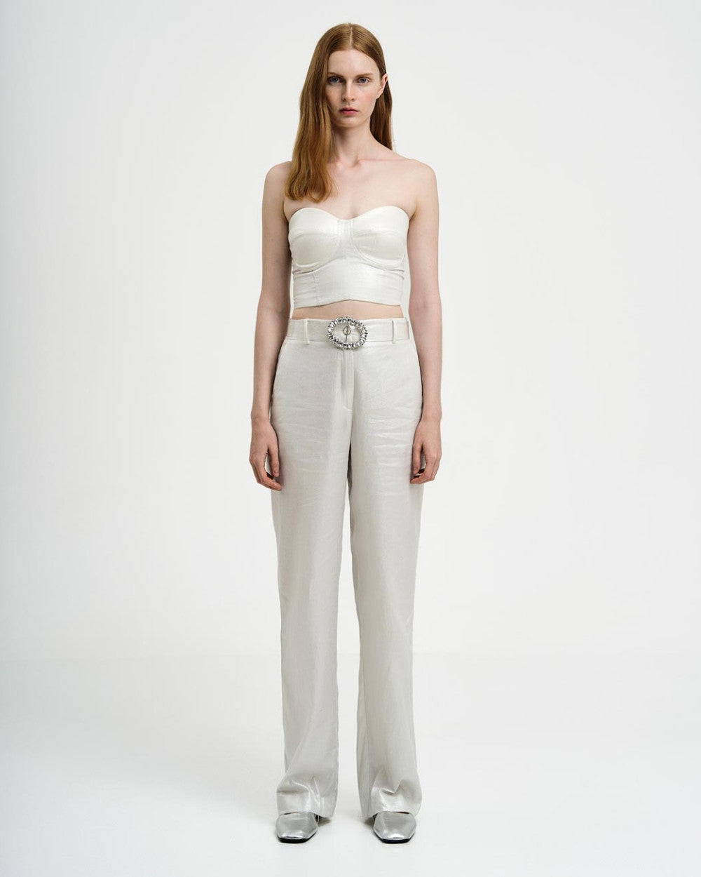 Pantaloni dritti luccicanti