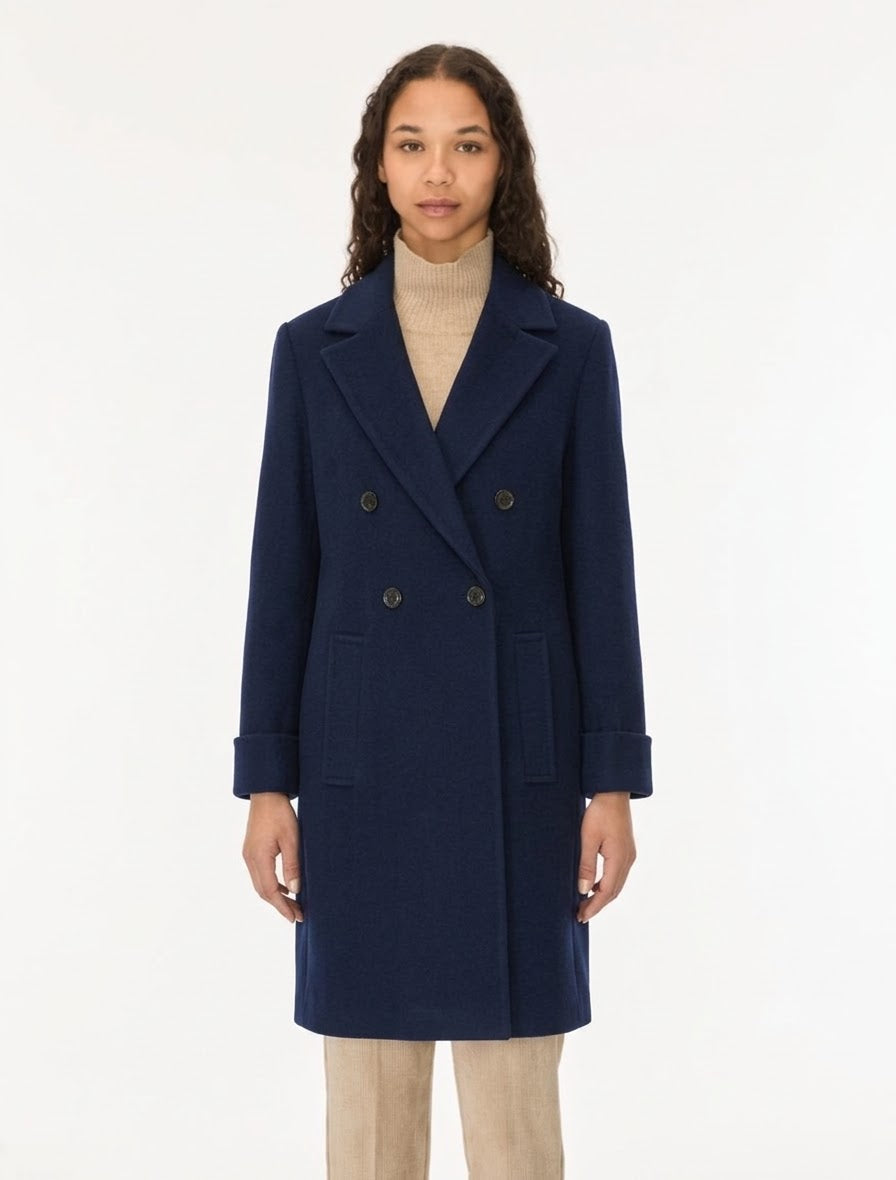 Cappotto Doppio Petto In Lana