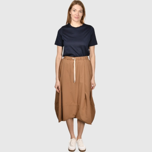 Gonna midi di jersey in nylon