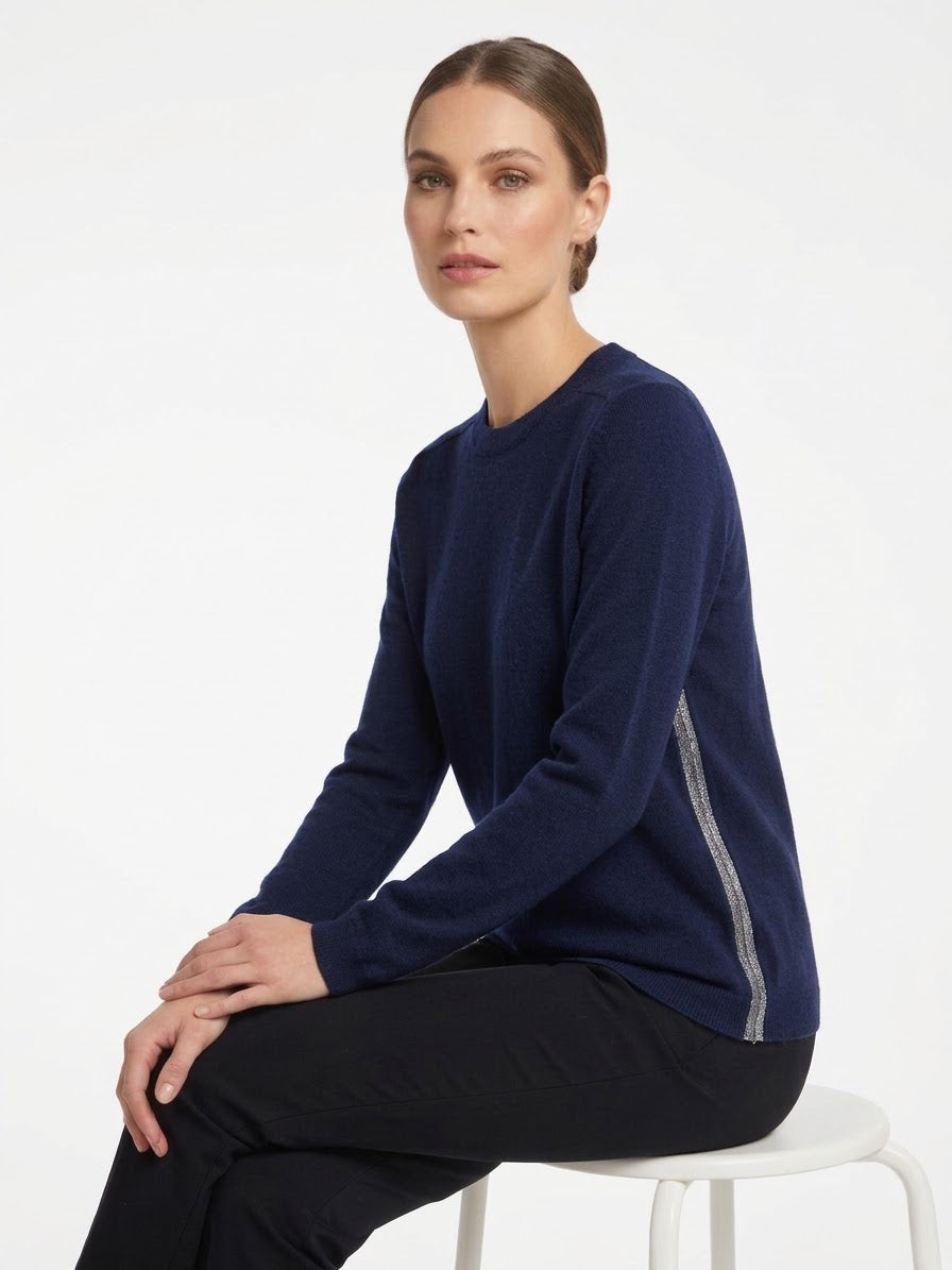 Maglia in Cashmere con Monile Laterale