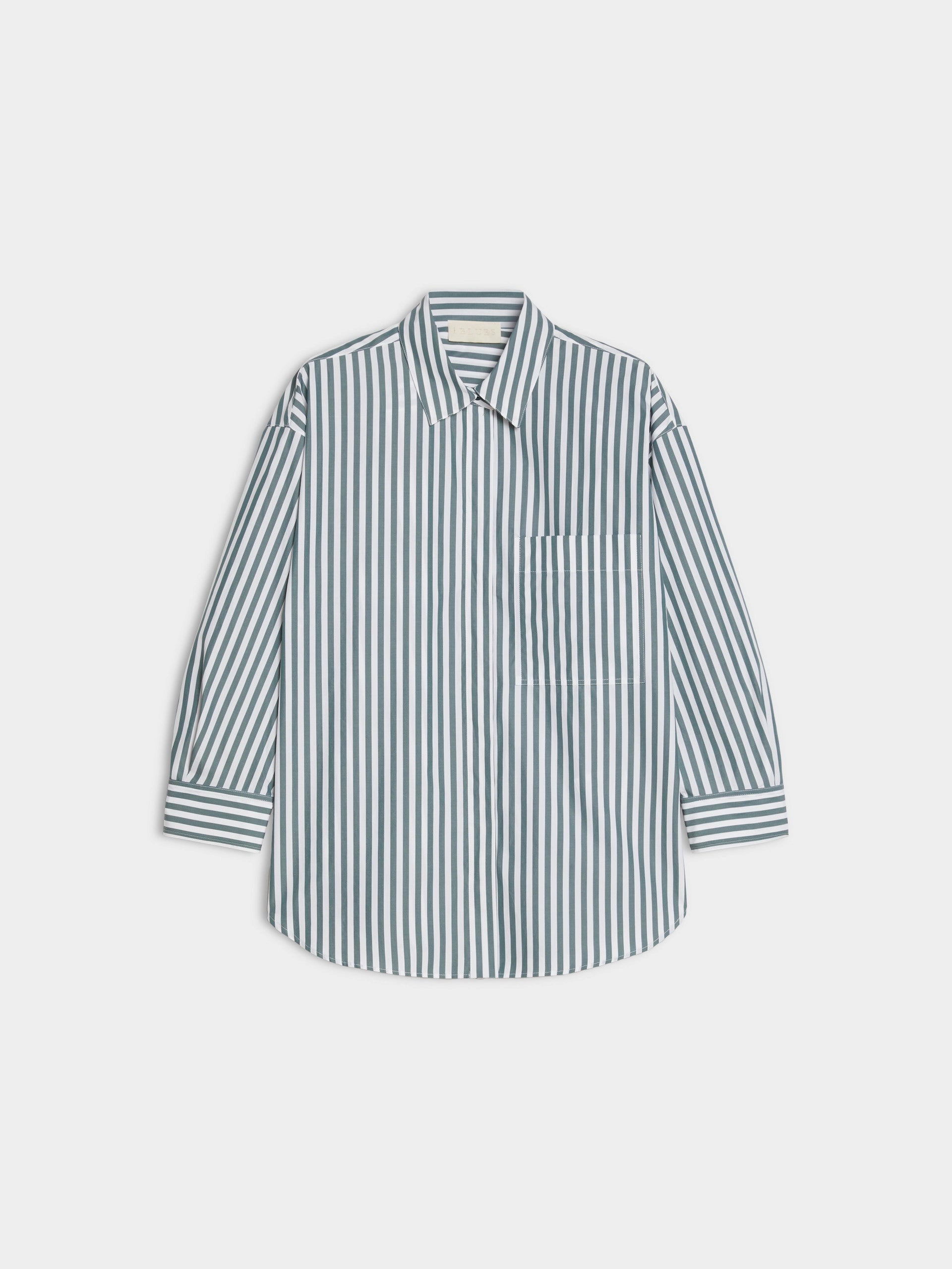Camicia Over A Righe In Cotone