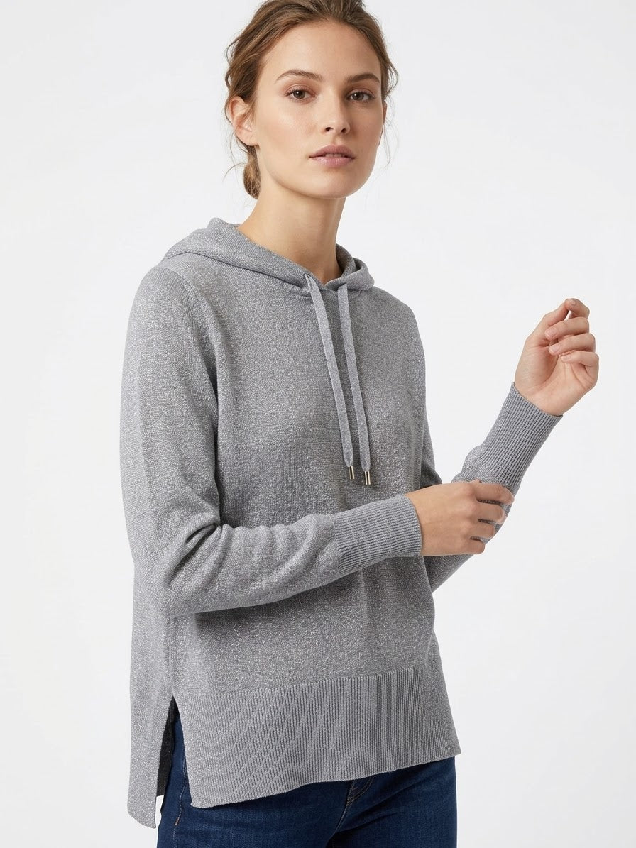 Felpa in Maglia Lurex Cashmere e Lana