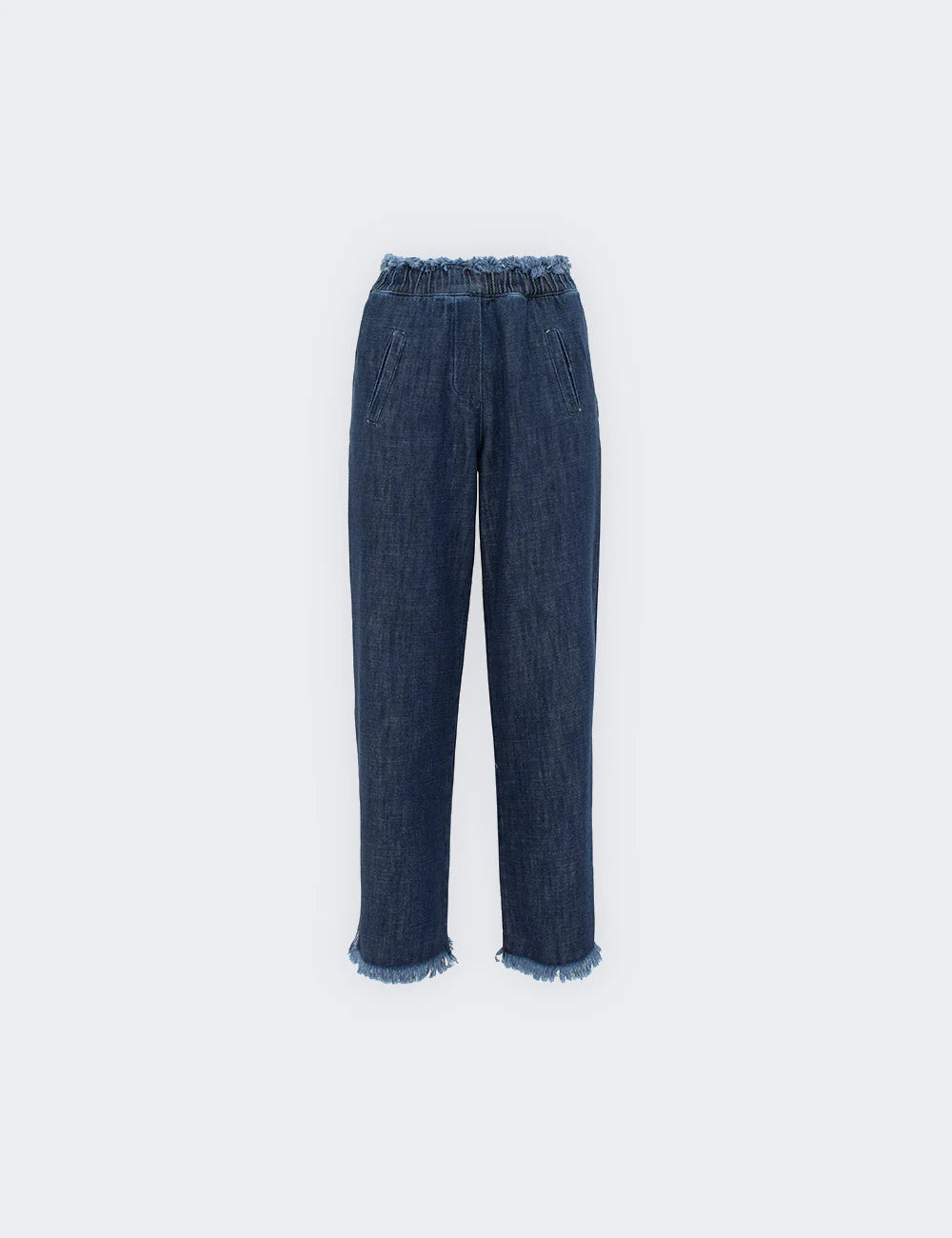 PANTALONE IN DENIM CON FONDO SFRANGIATO