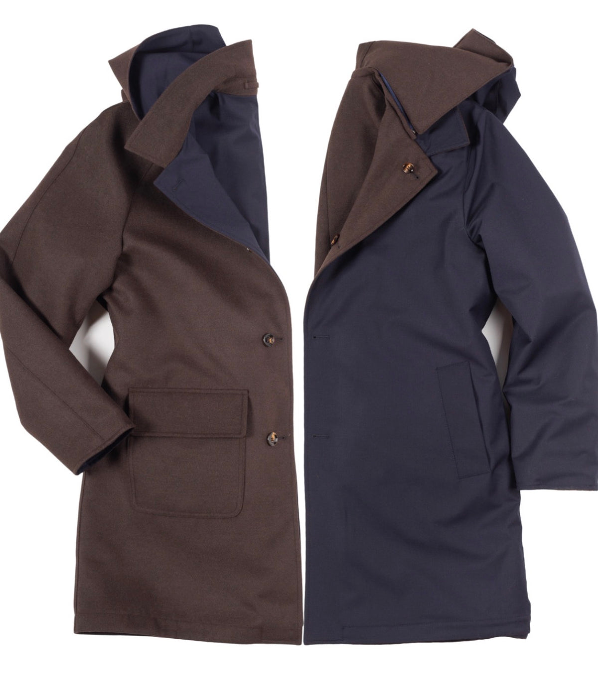 Cappotto Reversibile con Cappuccio Removibile