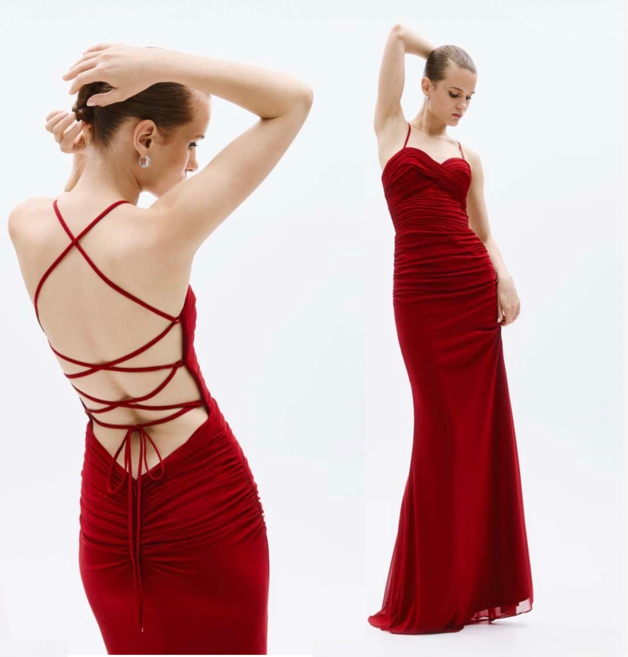 Abito Con Drappeggi e Schiena Scoperta