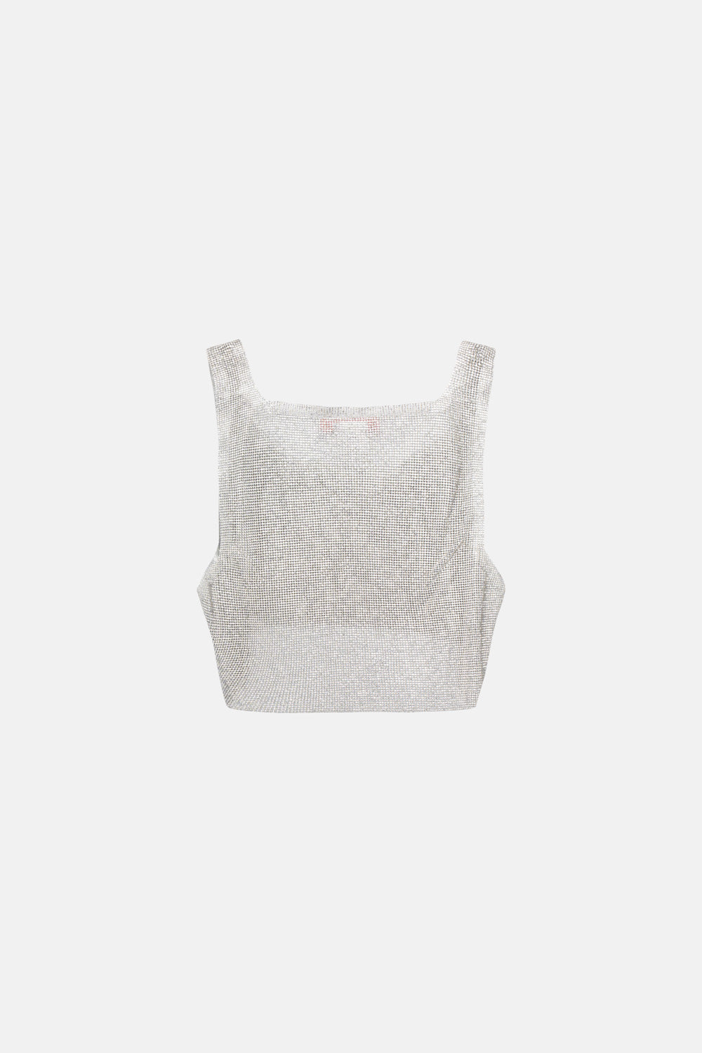 Top In Maglia Metallica con Strass