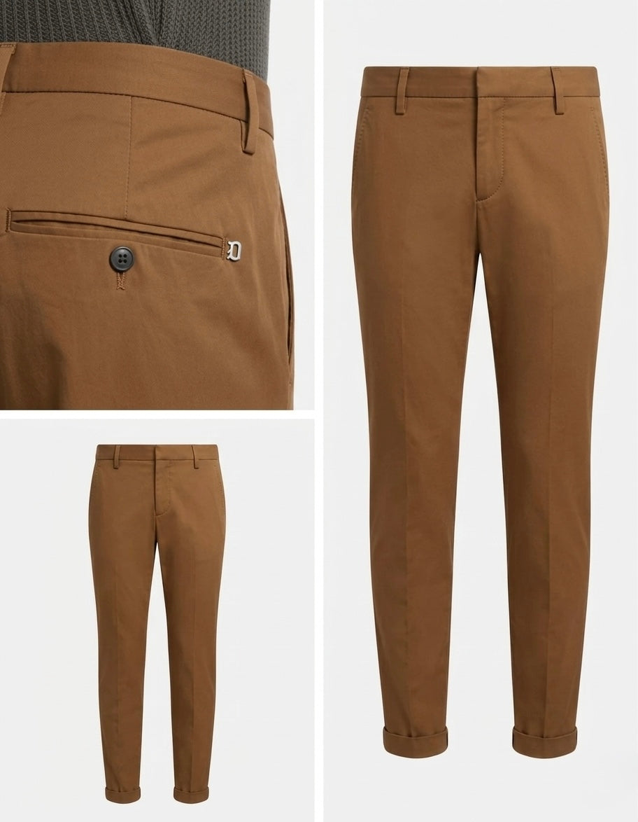 Pantaloni Gaubert in Popeline Cotone e Nylon DON DUP