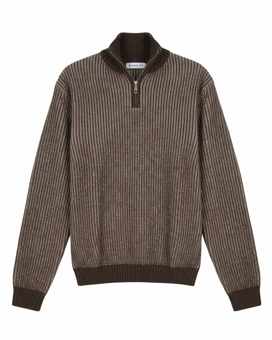 Mezzocollo con Zip Costa Inglese Vanise` Misto Lana