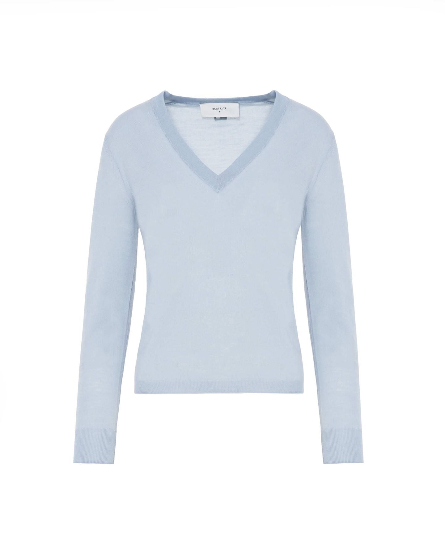 MAGLIA SCOLLO A V IN LANA, SETA, CACHEMIRE