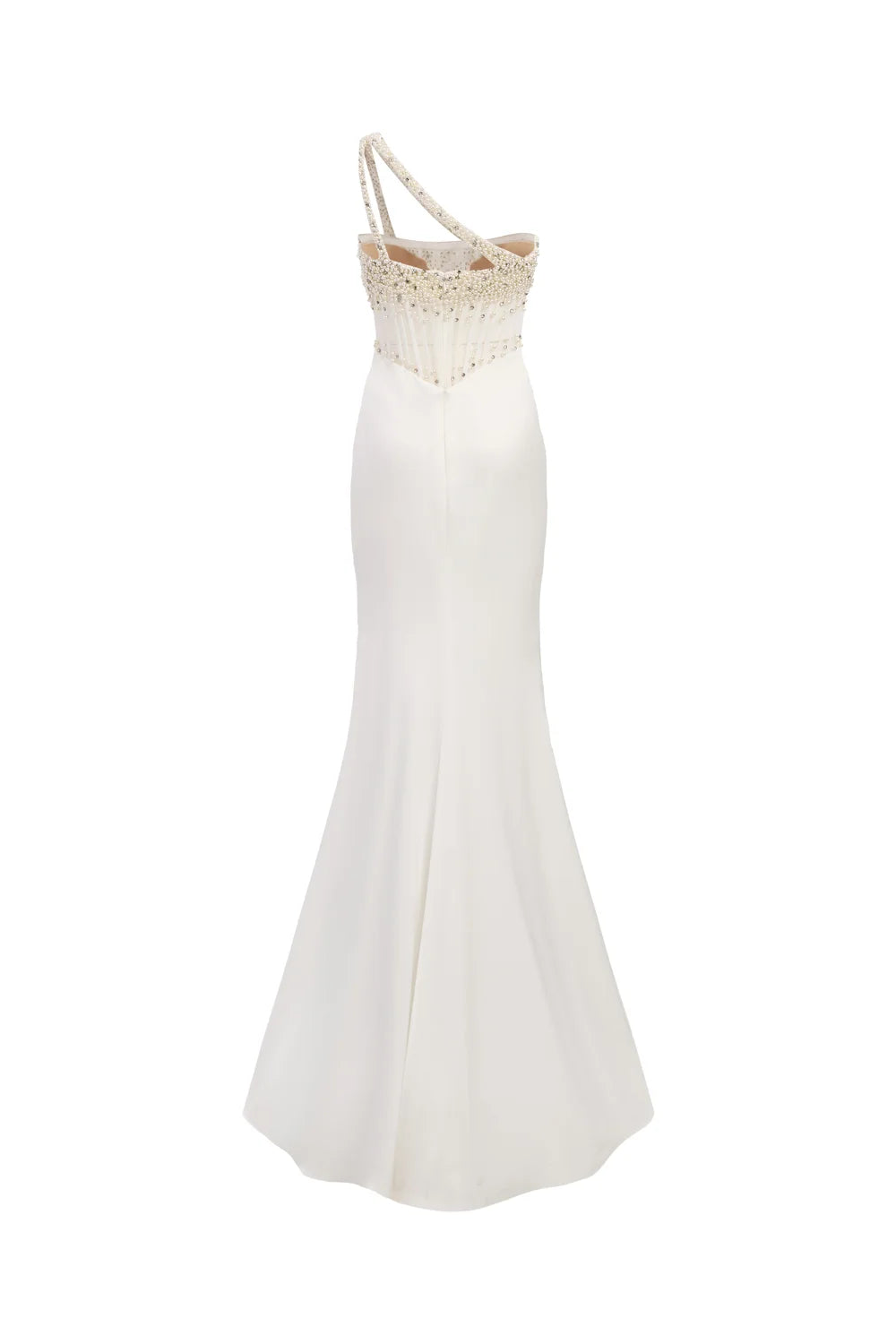 Abito Sirena Drappeggiato Con Bustier e Stola