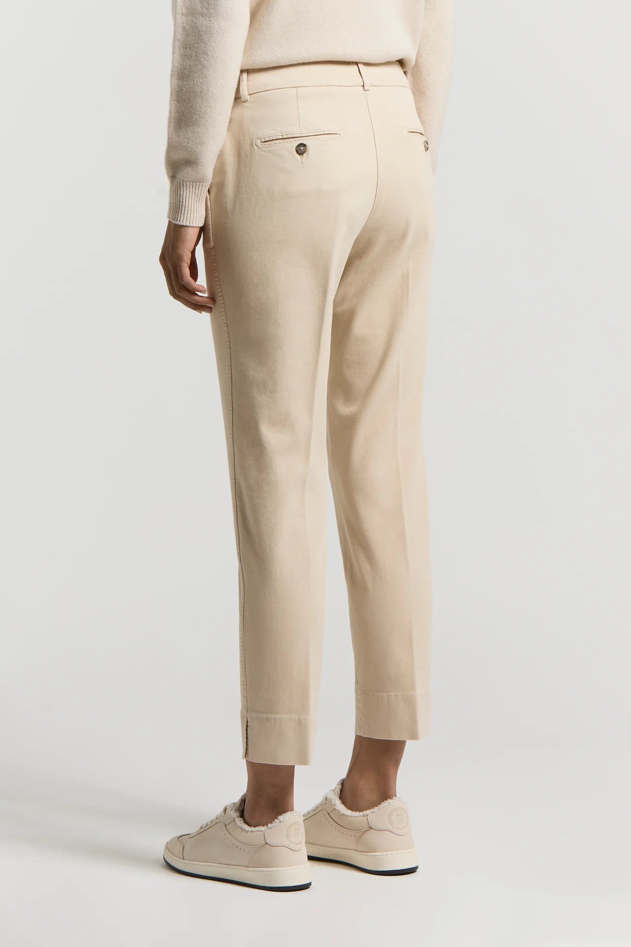 Pantalone A Sigaretta in Twill