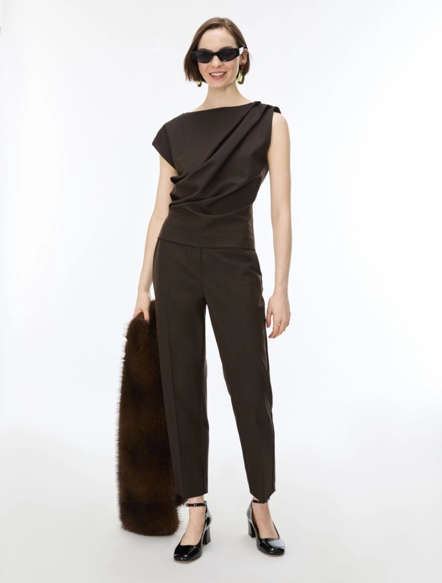 Pantaloni in Tessuto Stretch