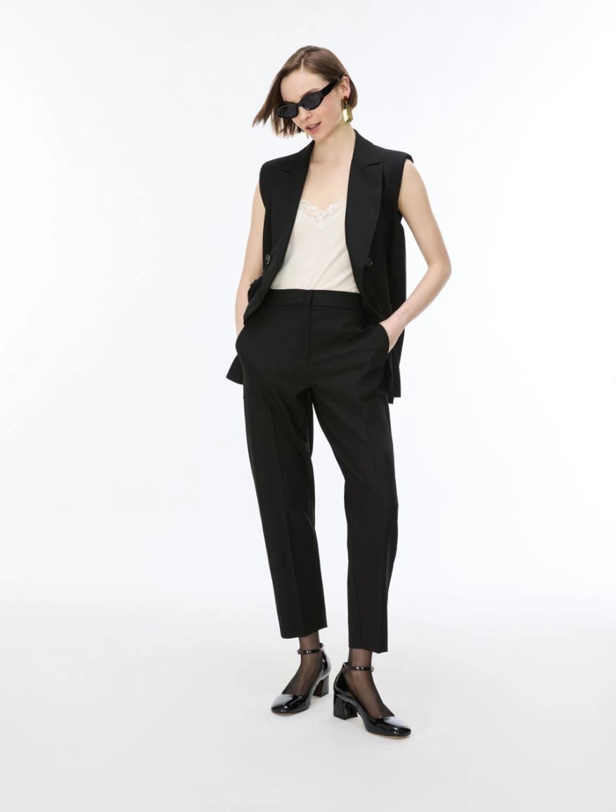 Pantaloni in Tessuto Stretch