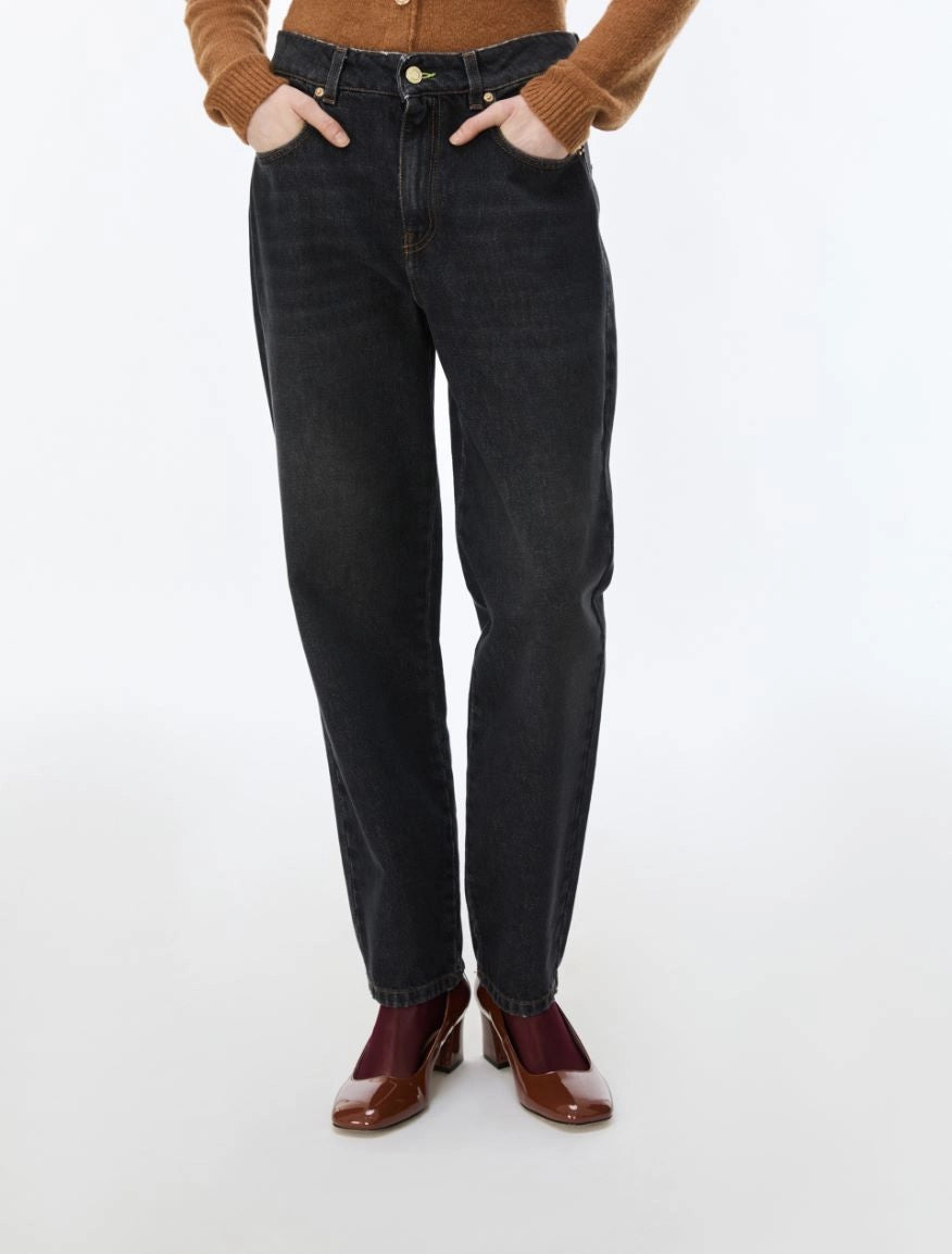 Jeans in Denim di Cotone Carrot Slim