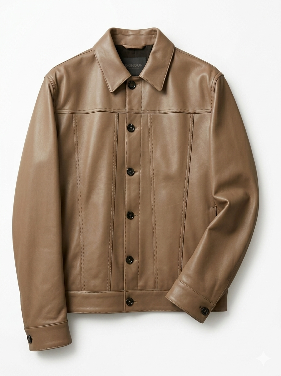 Giubbotto Truker In Pelle DON DUP