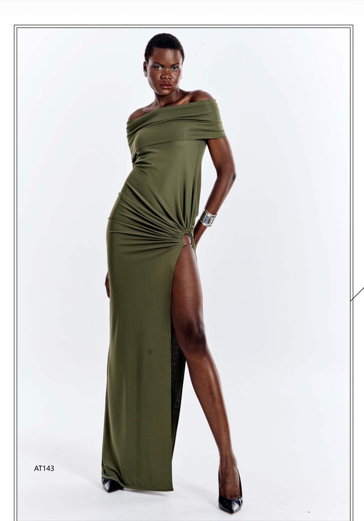 Abito Scollo Omerale In Jersey