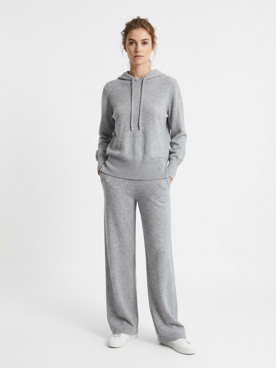 Pantalone in Maglia Lurex in Cashmere e Viscosa