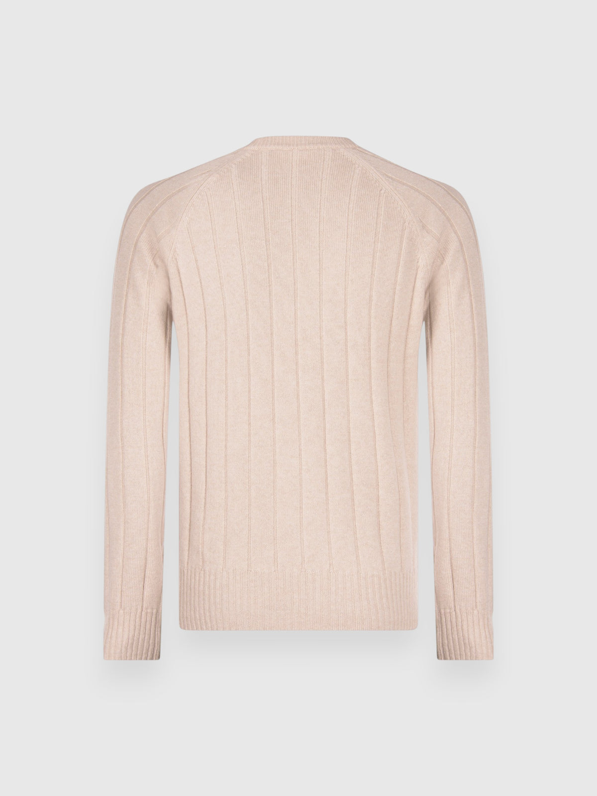 Maglione Girocollo a Coste in Misto Cashmere