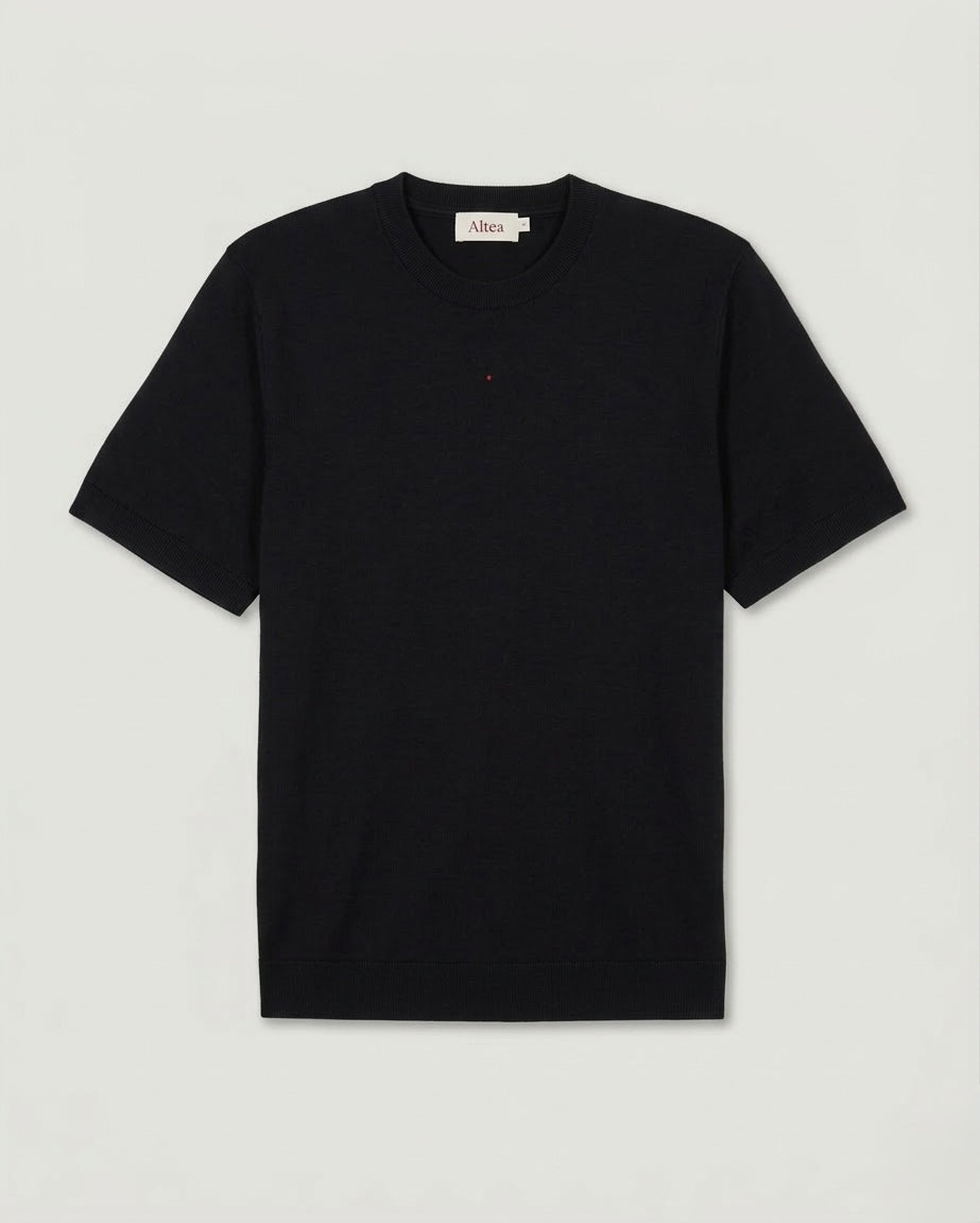 T-Shirt  Jersey Lyocell Con Bordi a Coste