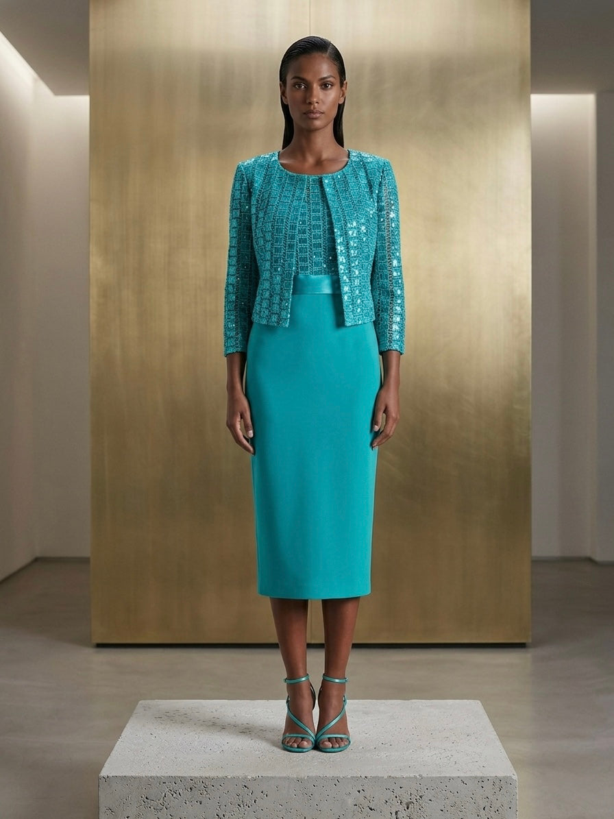 Tubino Con Giacca Traforata