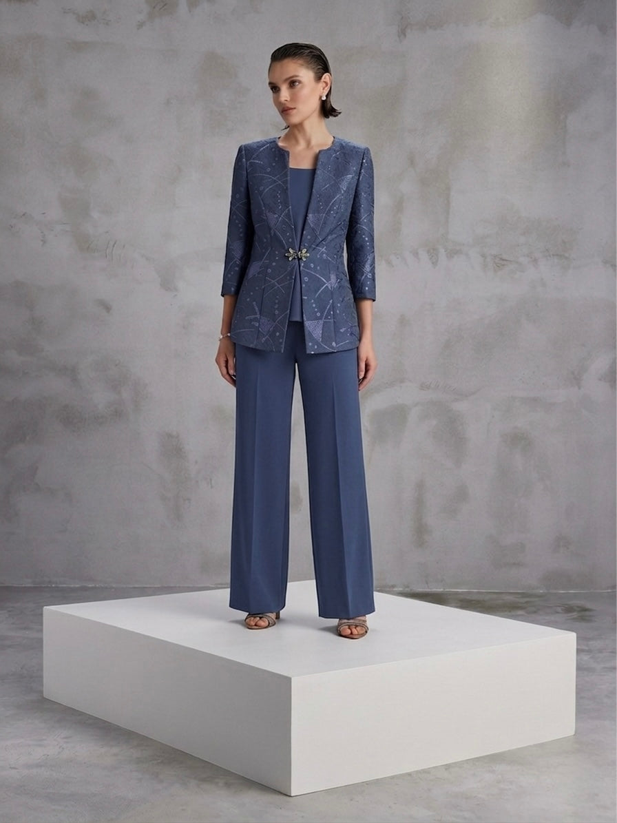 Tailleur Con Giacca In Mikado Operata