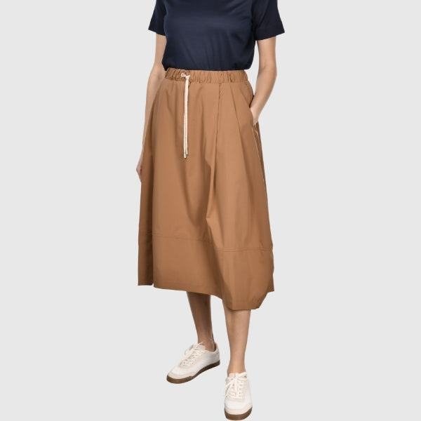Gonna midi di jersey in nylon