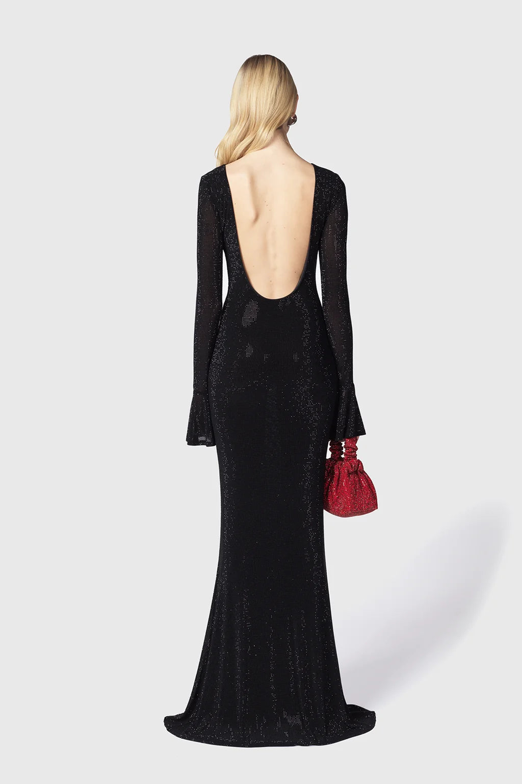Abito Strass Con Schiena Nuda