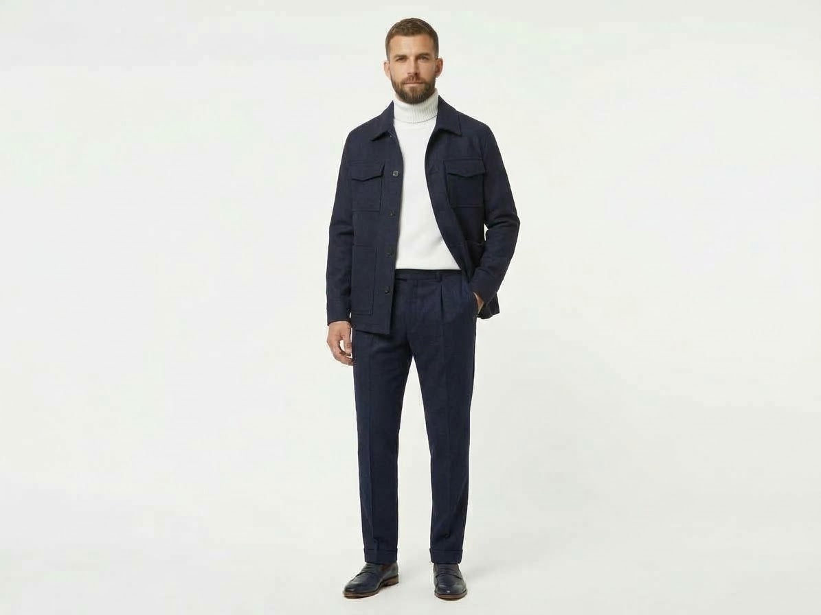 Giacca Overshirt in Lana