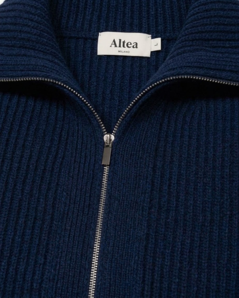 Giubbotto-Maglia a Coste con Zip