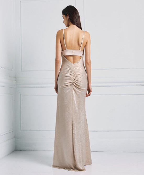 Abito Lungo a Sirena effetto metallizzato