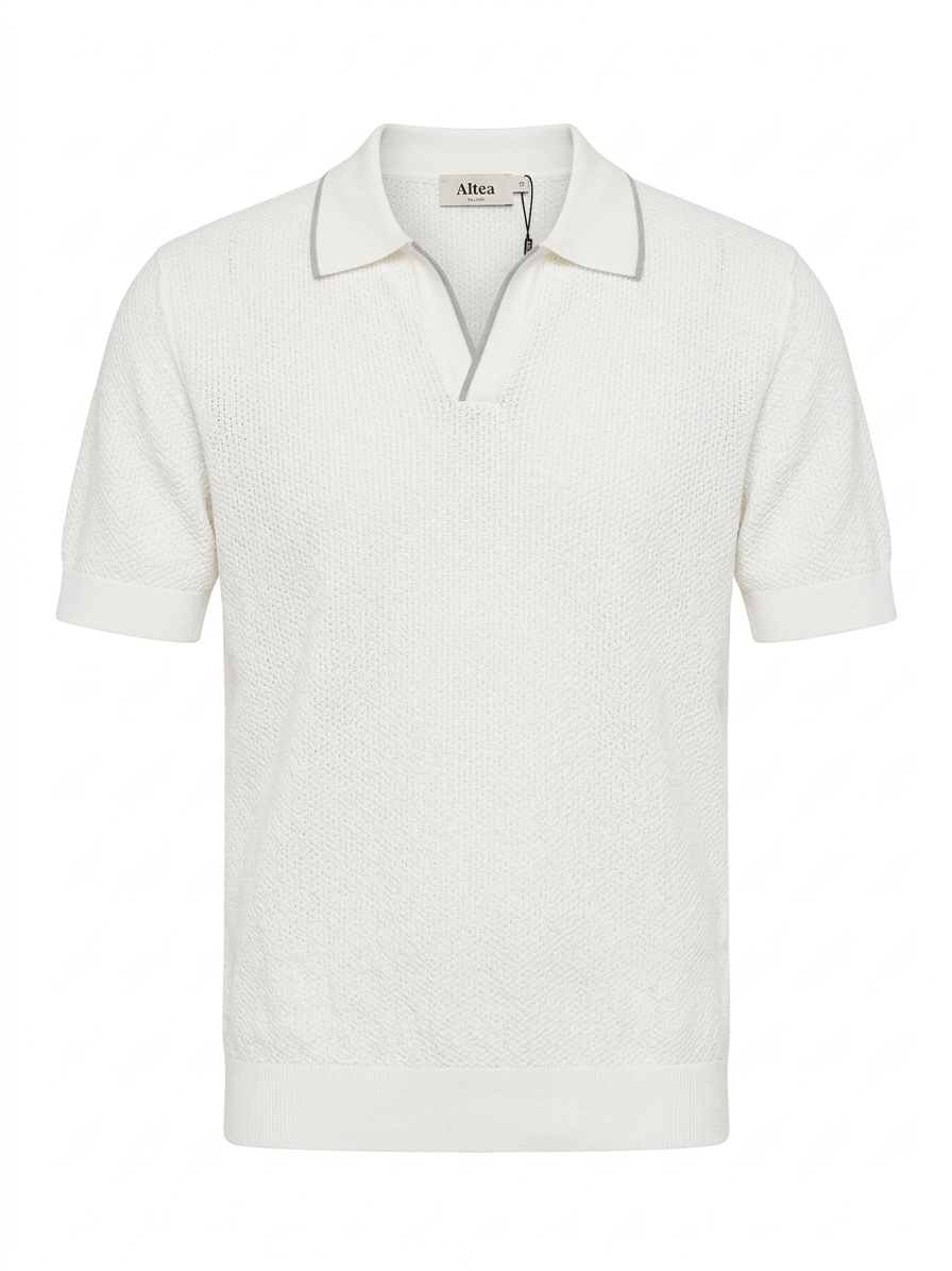 Polo In Filo di Cotone Microtramato
