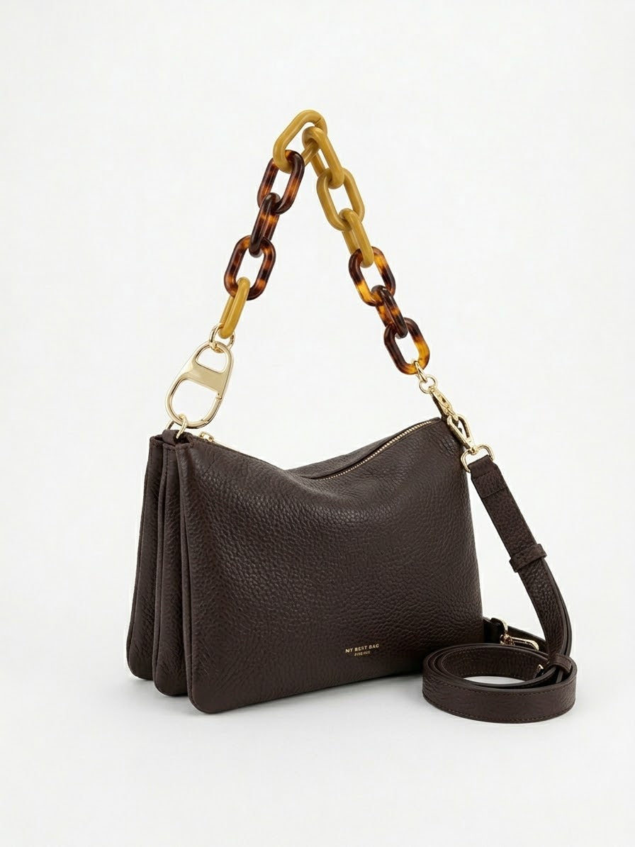 Borsa Grande in Pelle a Mano Con Tracolla Sganciabile