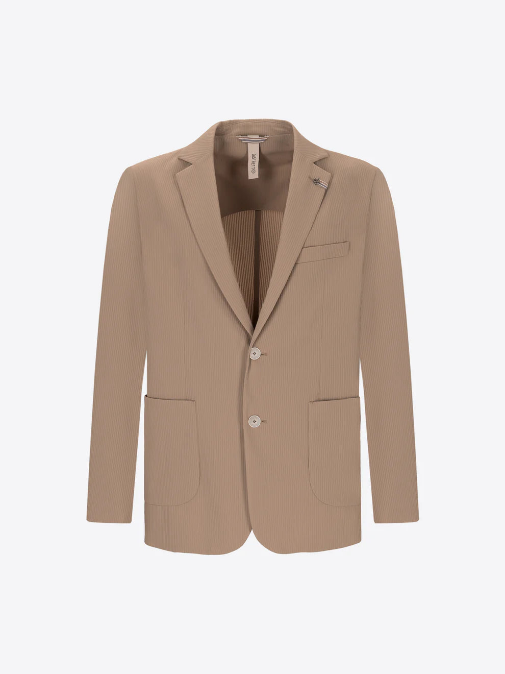 Giacca In Tessuto Tecnico Stretch Con Righe A Rilievo
