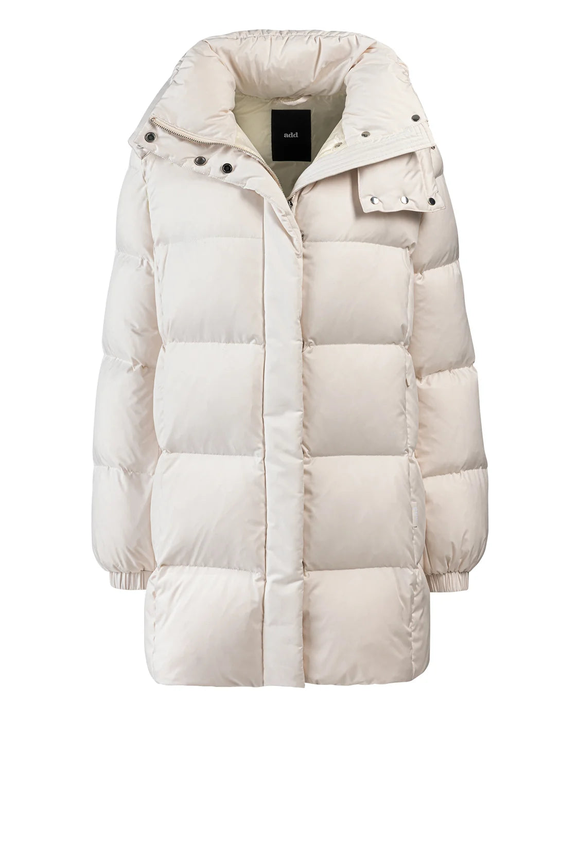Piumino Lungo in Nylon Opaco con Cappuccio Removibile
