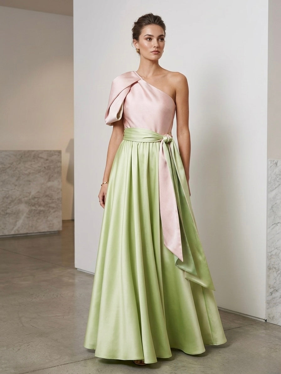 Abito In Mikado Bicolore Giada Curti