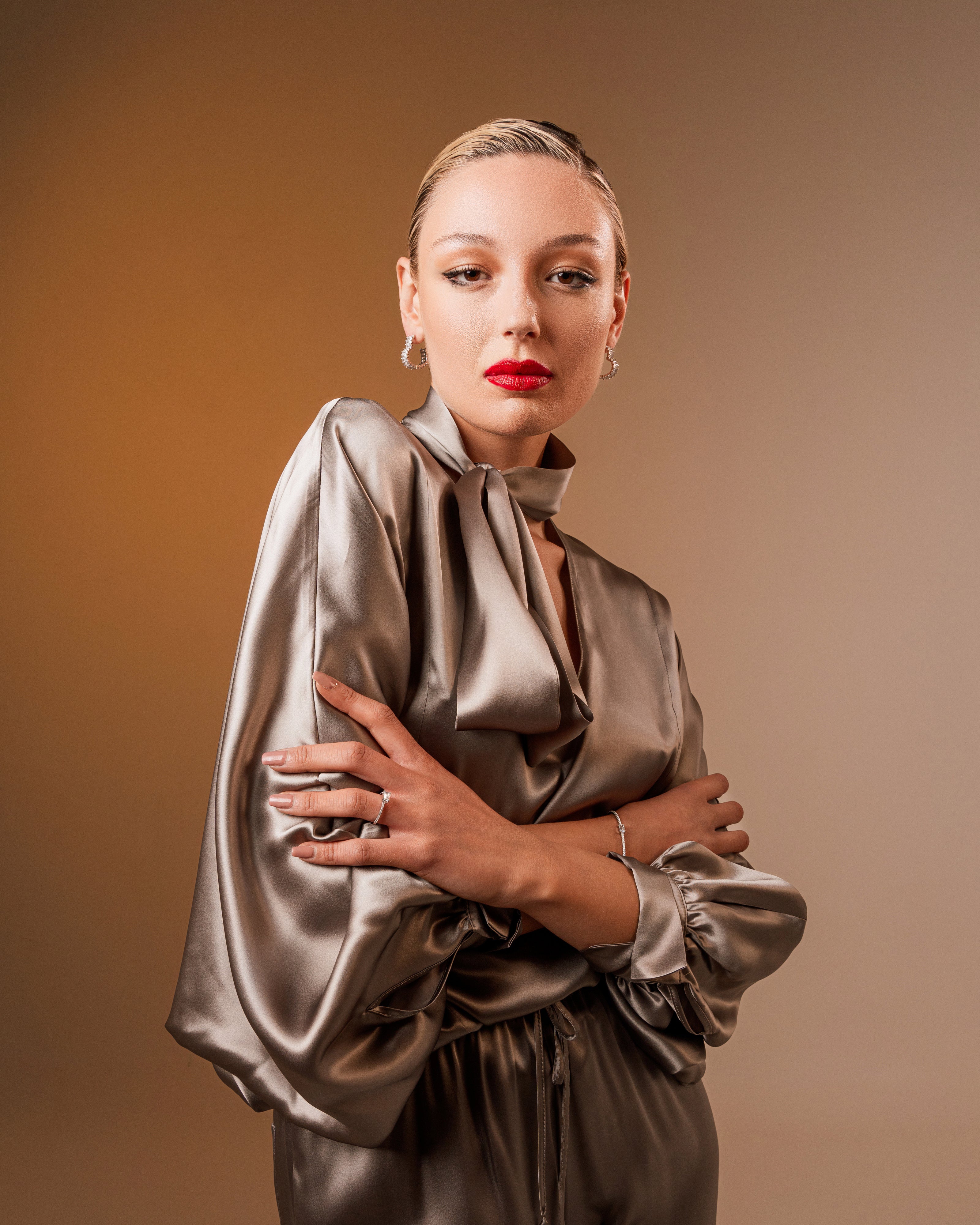 Camicia in seta con fusciacca