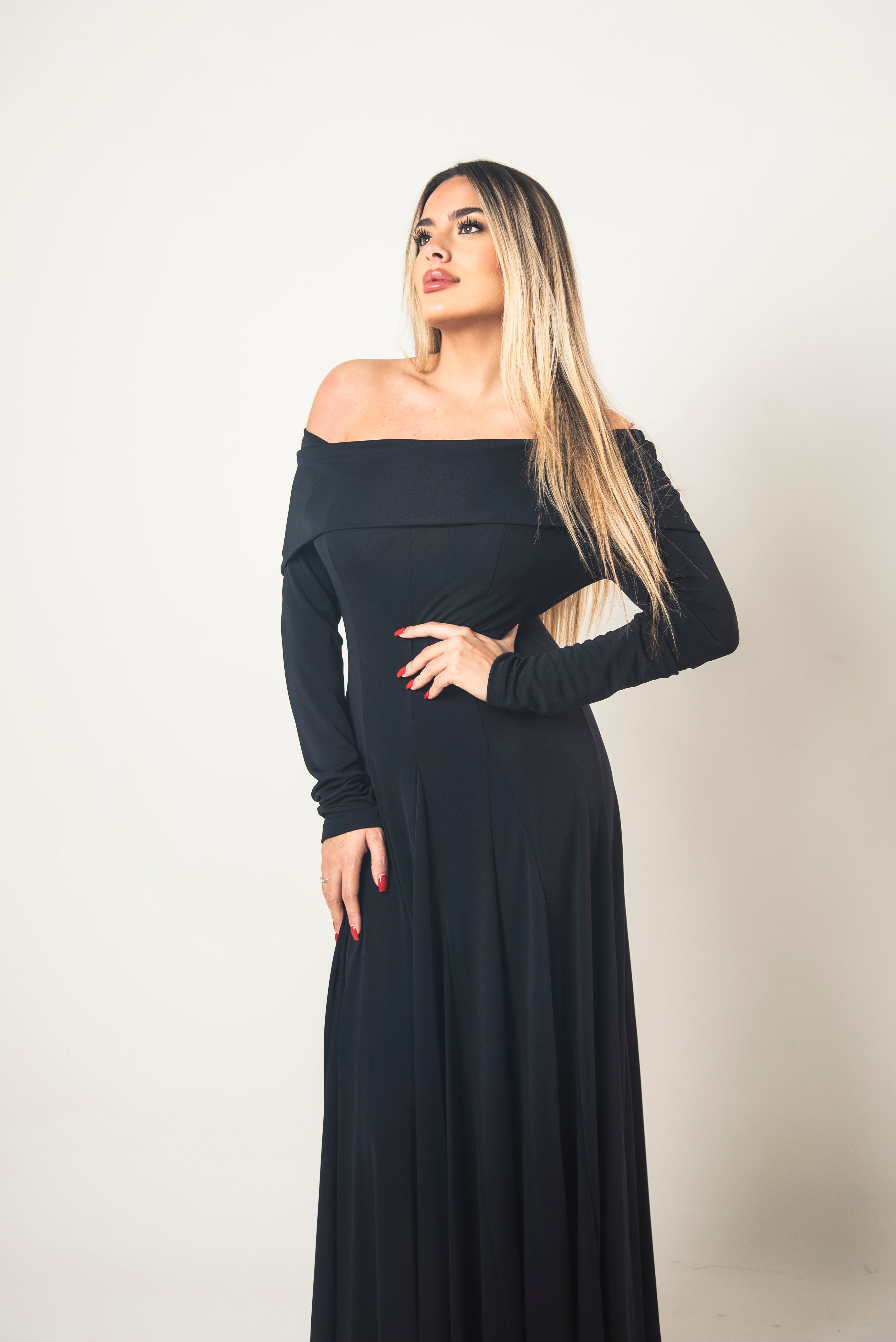 Abito In Jersey Con Scollo Omerale