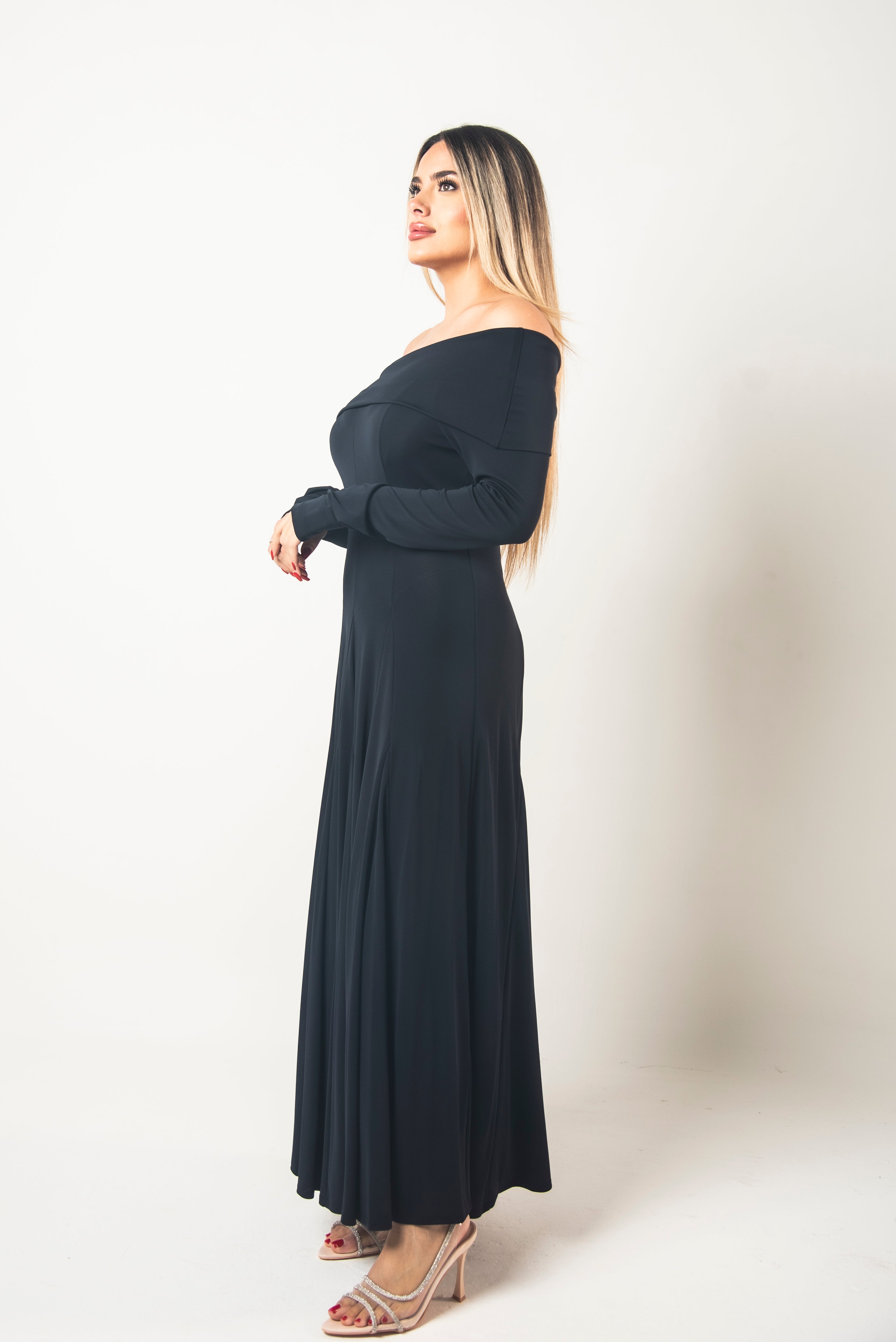 Abito In Jersey Con Scollo Omerale