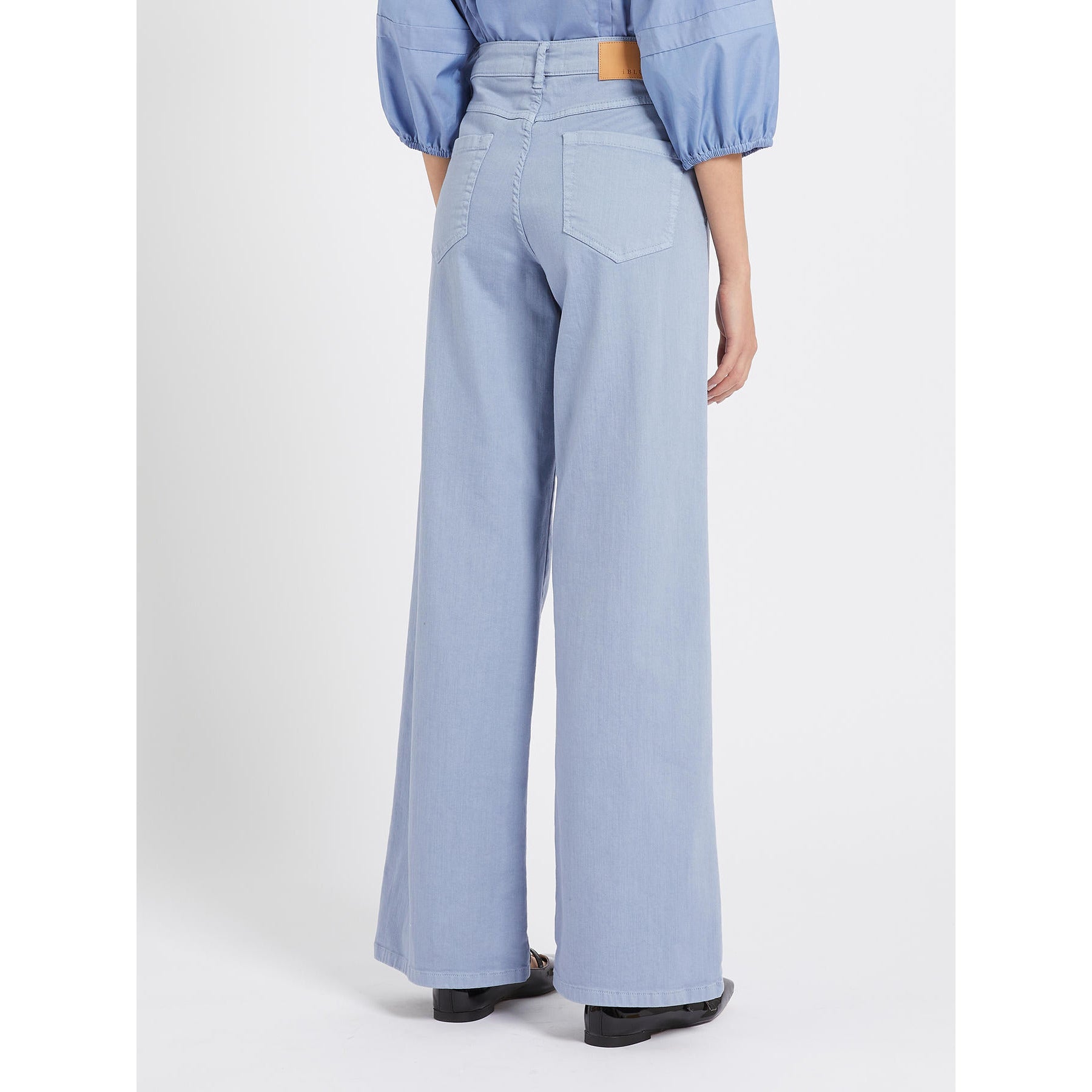 Pantaloni denim gamba larga